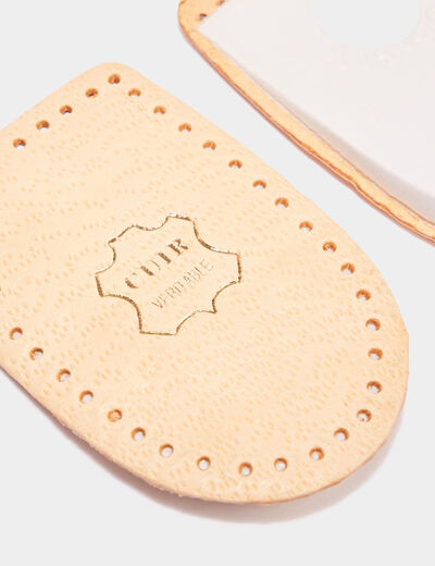 Talonnettes en cuir confort sable mixte