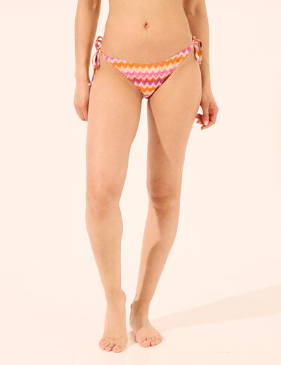 Bas de maillot de bain à nouettes multicolore femme