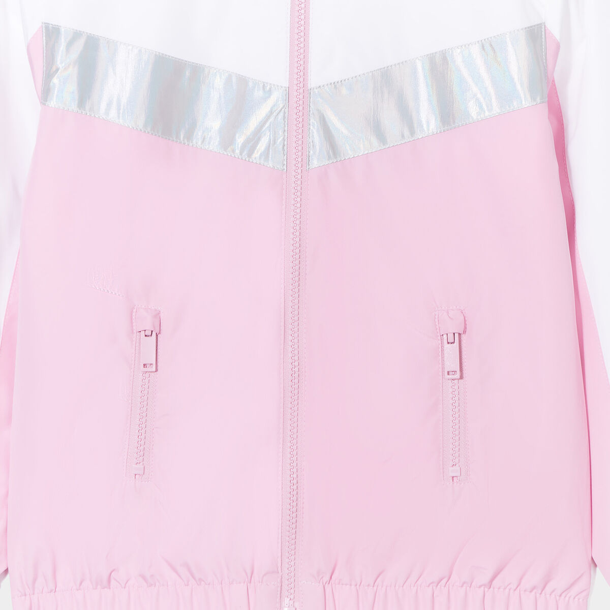 Coupe-vent à capuche zippé rose pastel fille