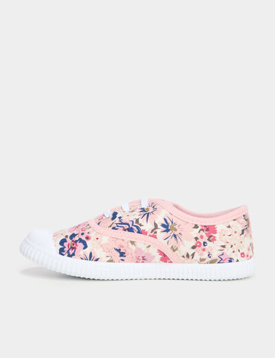 Tennis basses en toile multicolore fille