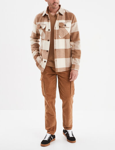 Surchemise droite 2 poches Creeks beige homme
