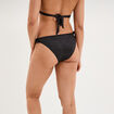 Bas de maillot de bain m&eacute;tallis&eacute; noir femme