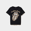 T-shirt manches courtes Rolling Stones noir femme