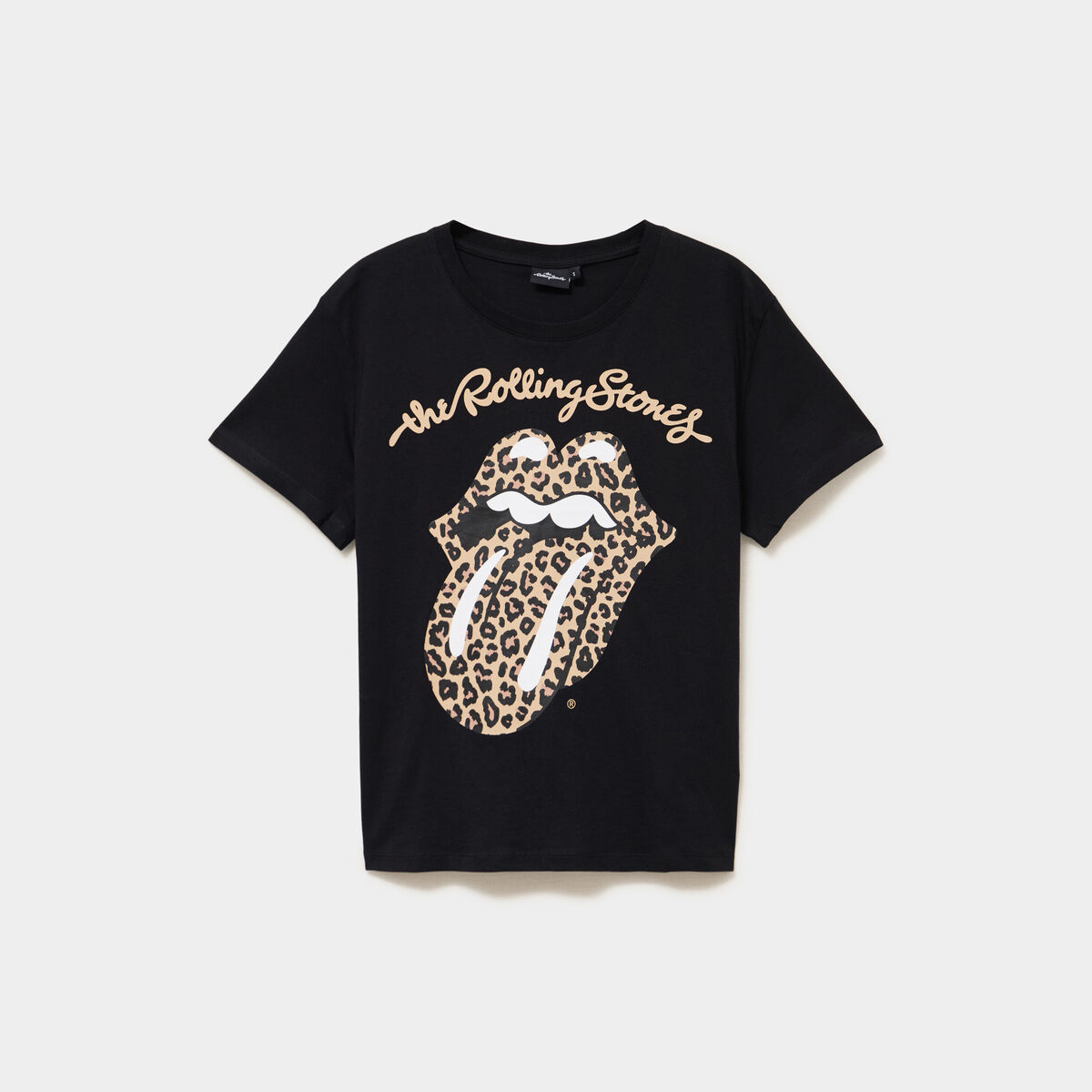 T-shirt manches courtes Rolling Stones noir femme