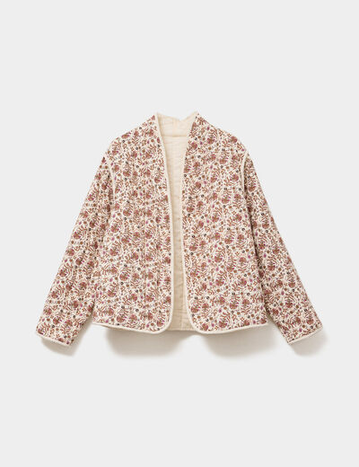 Veste matelassée réversible blanc femme grande taille