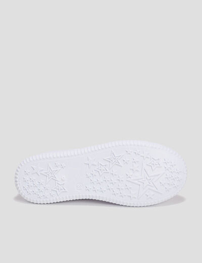 Babies en toile avec noeuds blanc fille