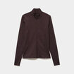 Veste de sport ajust&eacute;e avec fermeture marron fonc&eacute; femme