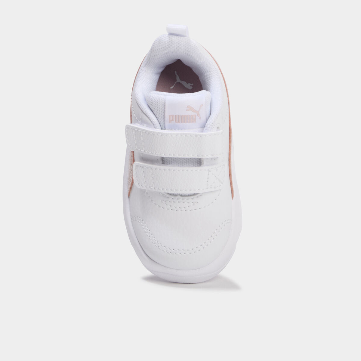 Baskets &agrave; scratchs Puma Courtflex Glitz blanc b&eacute;b&eacute; fille