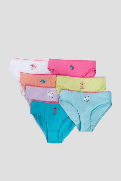 Lot 7 culottes multicolore fille
