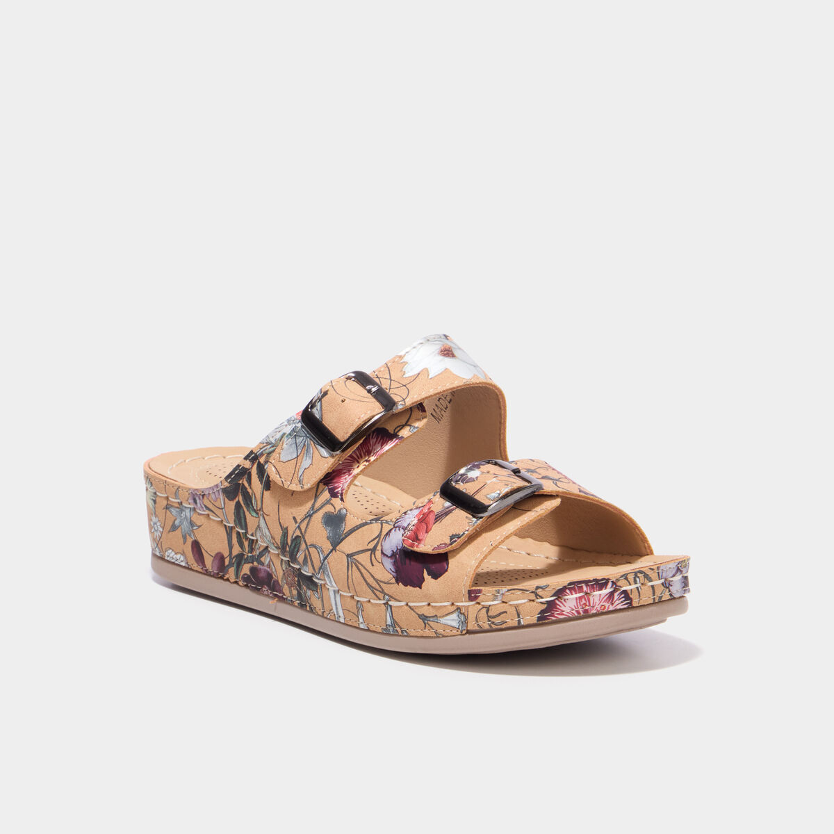 Mules avec boucles marron femme