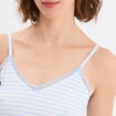 Ensemble pyjama short c&ocirc;tel&eacute; 2 pi&egrave;ces blanc femme