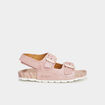 Sandales paillettes Kickers Sunyva marron foncé fille
