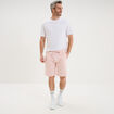 Short jogging molleton droit rose pastel homme