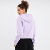 Sweat zippé à capuche court violet clair femme