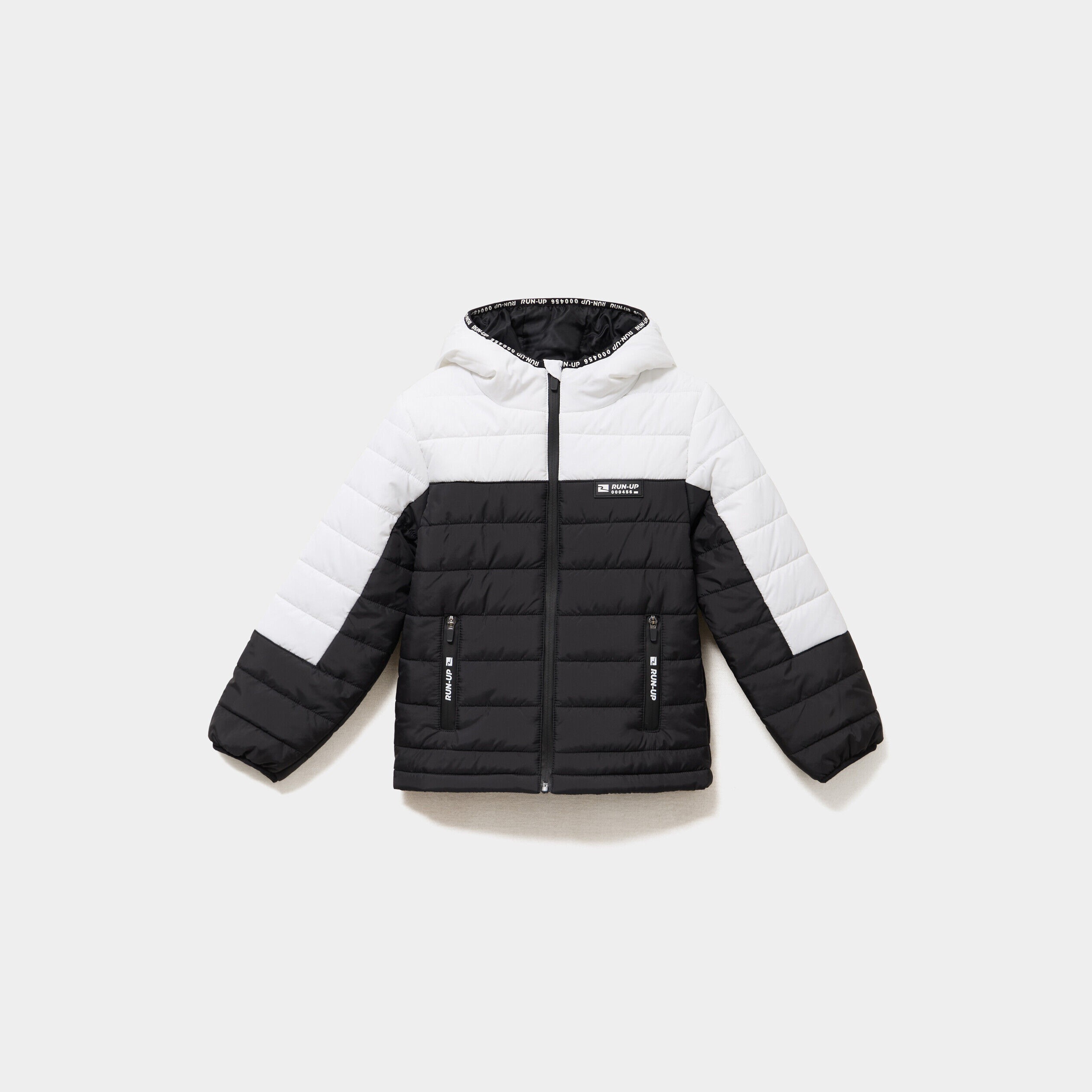 Doudoune déperlante à capuche blanc garçon