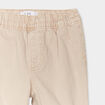 Pantalon jogger bas élastiqué coton beige bébé garçon