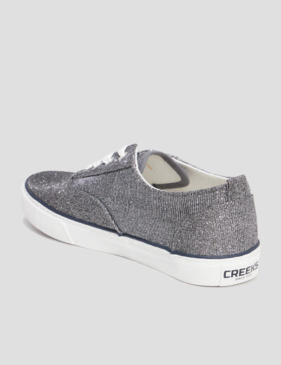Tennis basses à lacets paillettes Creeks multicolore femme