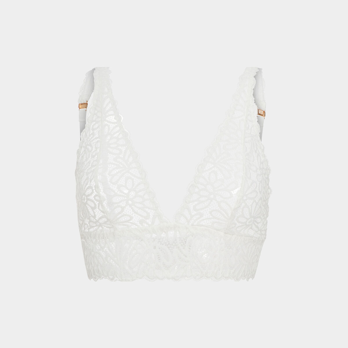 Soutien-gorge foulard dentelle mousseuse blanc femme