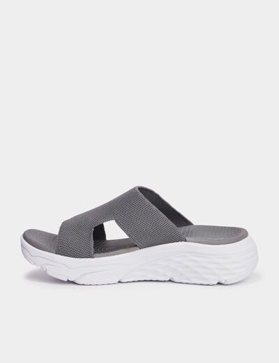 Mules compensées Confortissimo Flyknit gris femme