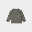 Pull manches longues épaule boutonnée vert kaki bébé garçon