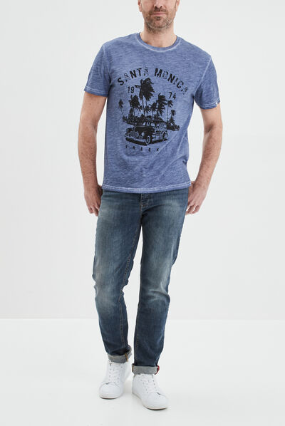 Jeans straight taille standard denim double stone homme