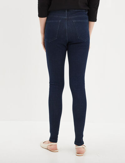 Jeans skinny taille haute denim brut femme