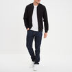 T-shirt manches courtes coton col V blanc homme