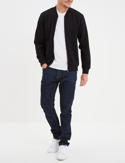 T-shirt manches courtes coton col V blanc homme