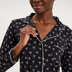 Ensemble pyjama chemise et pantalon noir femme