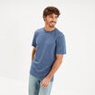 T-shirt slim stretch manches courtes bleu gris homme