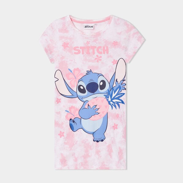 chemise de nuit courte stitch rose fushia fille Chemise de nuit courte Stitch rose fushia fille