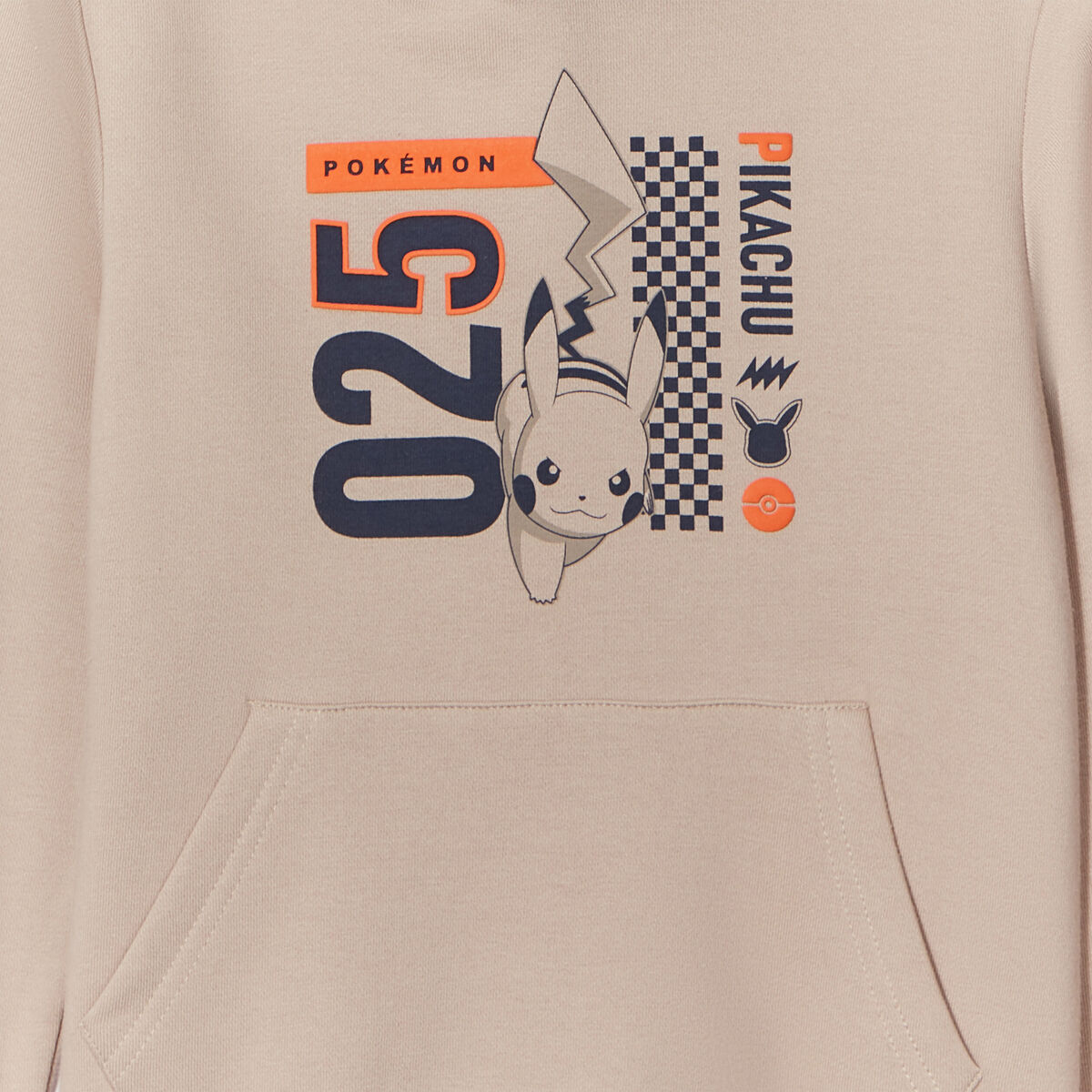 Sweat à capuche hoodie coton Pokémon sable garçon