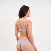 Soutien-gorge corbeille padd&eacute; dentelle parme femme