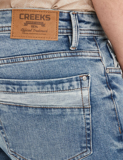 Bermuda regular en jean denim double stone homme