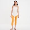 T-shirt dentelle sans manches blanc femme