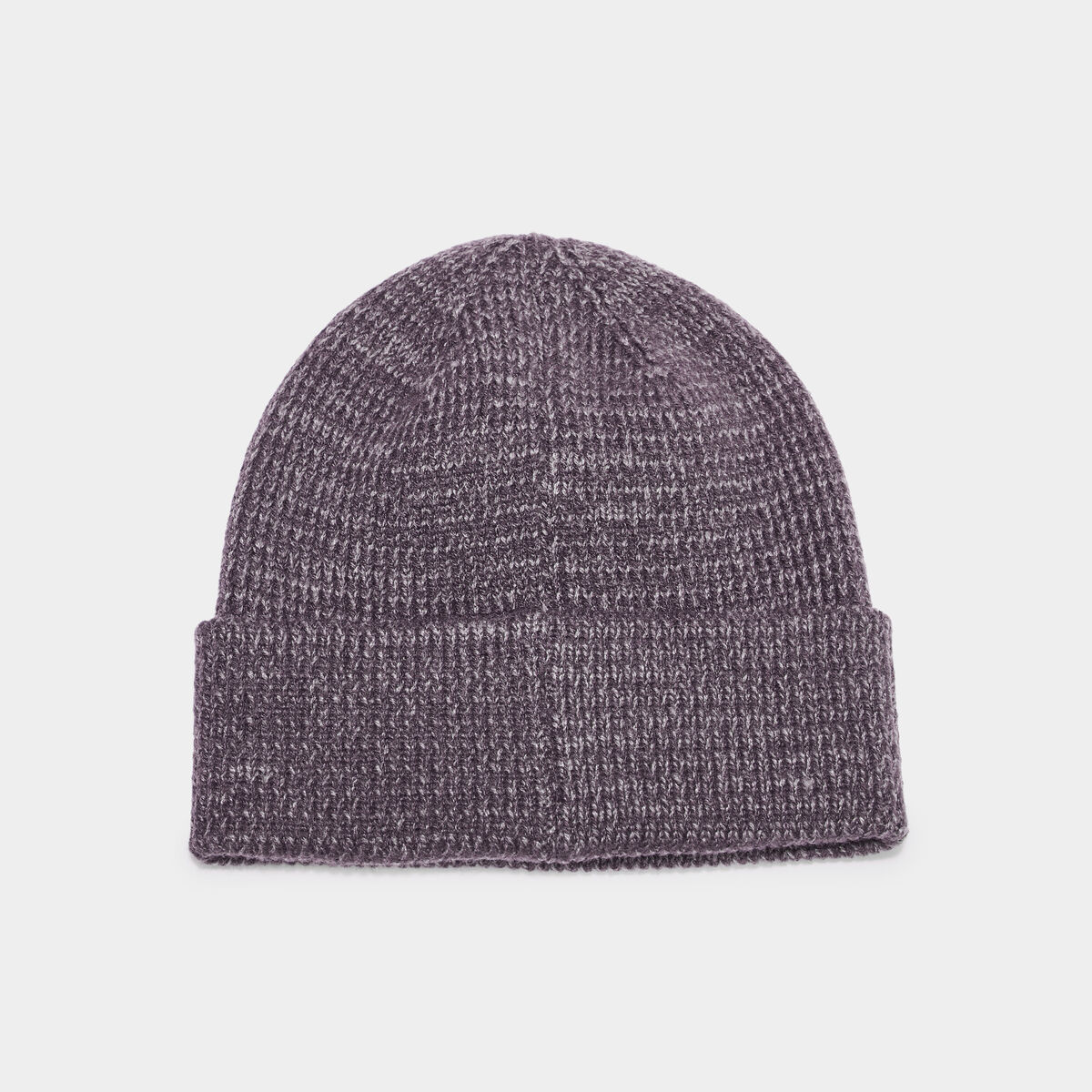 Bonnet avec bord &agrave; revers tricot&eacute; gris fonc&eacute; homme