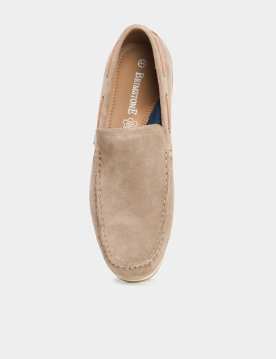 Mocassins en cuir sable homme