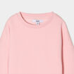 Sweat col rond manches longues rose clair fille