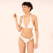 Bas de maillot de bain détail anneau ivoire femme