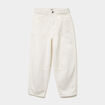 Pantalon balloon 7/8&egrave;me coton ecru femme