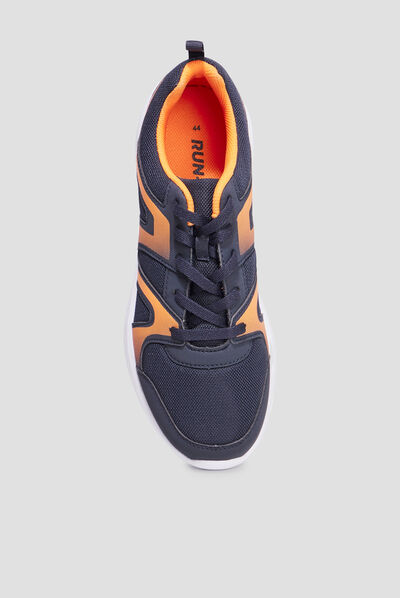 Baskets running à lacets Rexited bleu marine homme