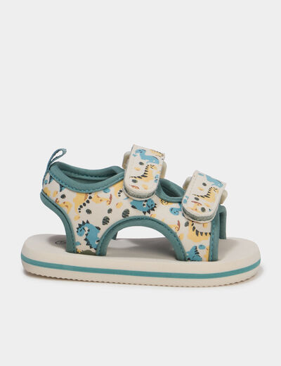 Sandales &agrave; scratchs multicolore b&eacute;b&eacute; gar&ccedil;on