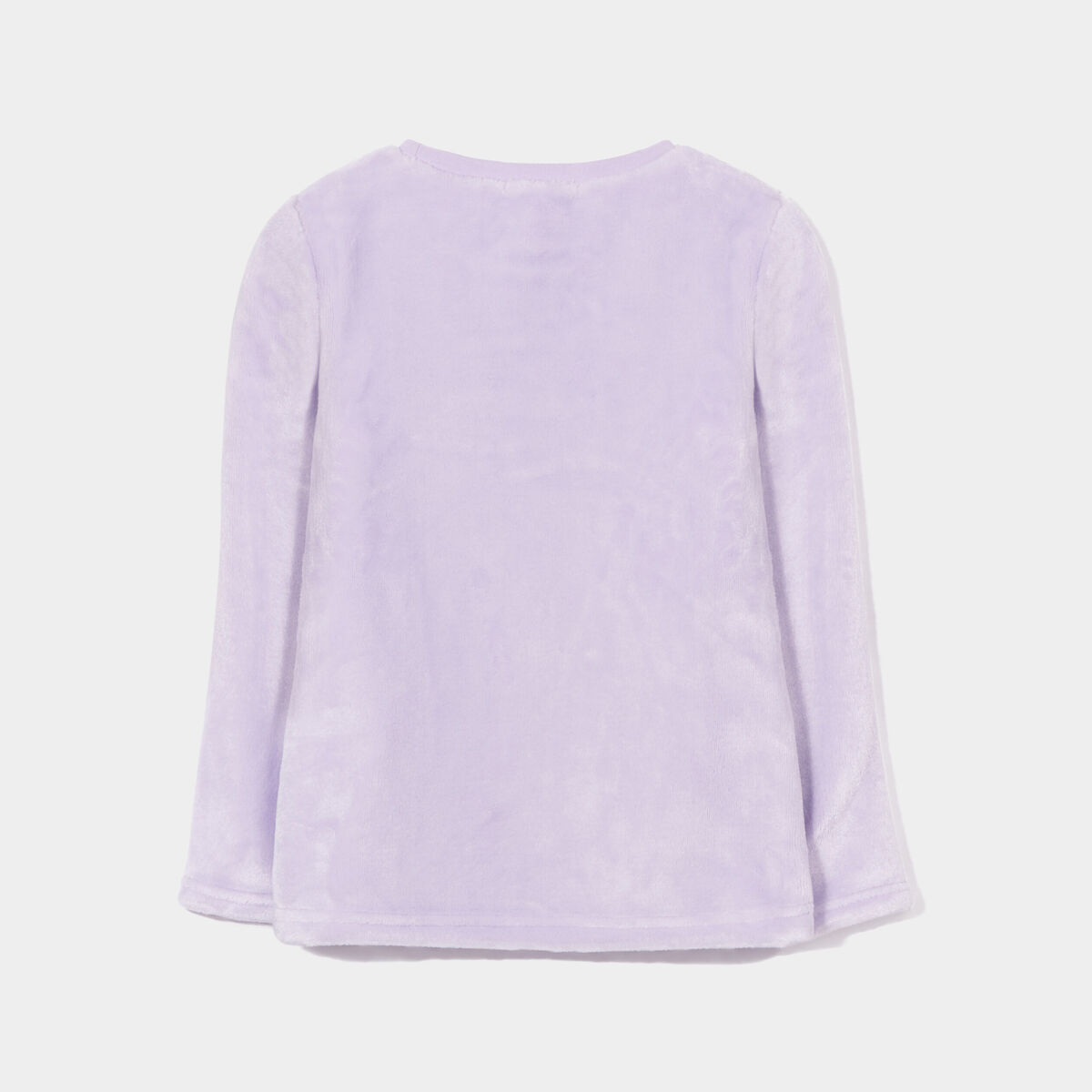 Ensemble pyjama 2 pi&egrave;ces effet polaire violet clair fille