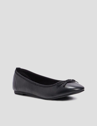 Ballerines avec noeuds noir fille