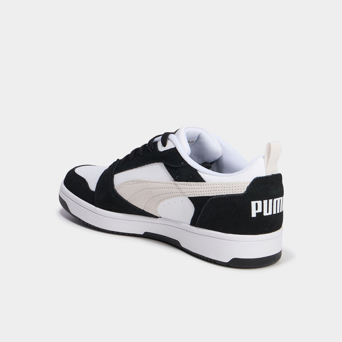 Tennis &agrave; lacets en cuir Puma Rebound V6 noir homme