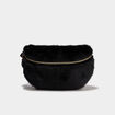 Sac banane fausse fourrure noir femme