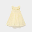 Robe &eacute;vas&eacute;e broderie anglaise coton jaune clair b&eacute;b&eacute; fille