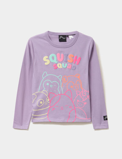 T-shirt manches longues Squishmallow parme fille