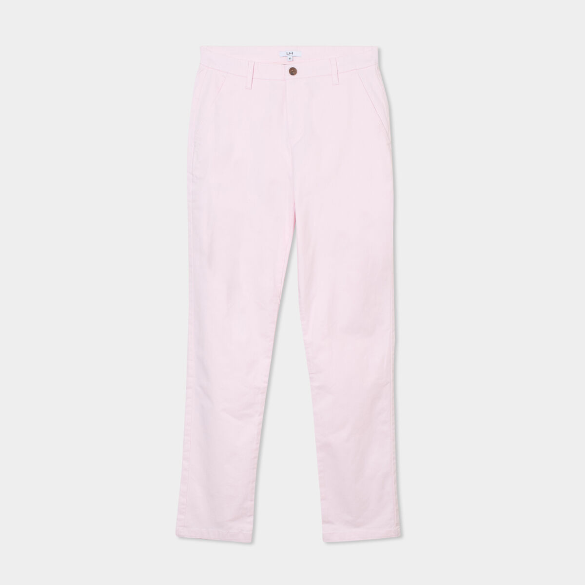 Pantalon chino droit stretch rose homme