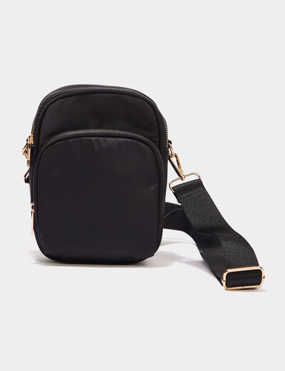 Sac à bandoulière arrondi noir femme